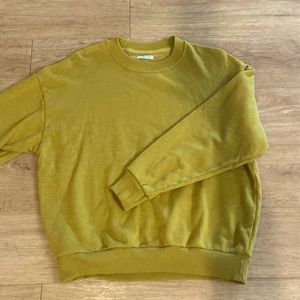 Mustard Yellow/Green Ahh-Mazingly Soft American Eagle Crew Neck